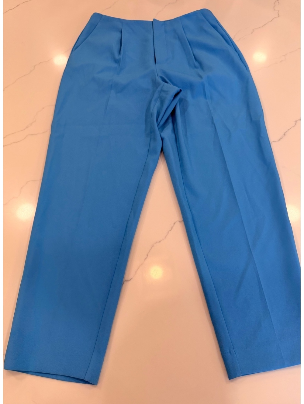 A New Day Pleated Dress Casual Ankle Blue Pants Size 10